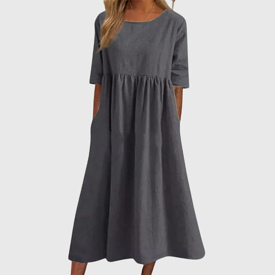 Haisley™ | Elegancka Sukienka z Krótkim Rękawem