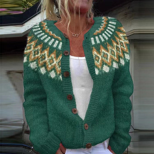 Natalia | Vintage Islandzki Sweter z Wełny