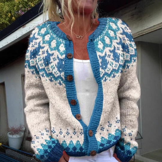 Eva | Vintage Islandzki Sweter z Wełny