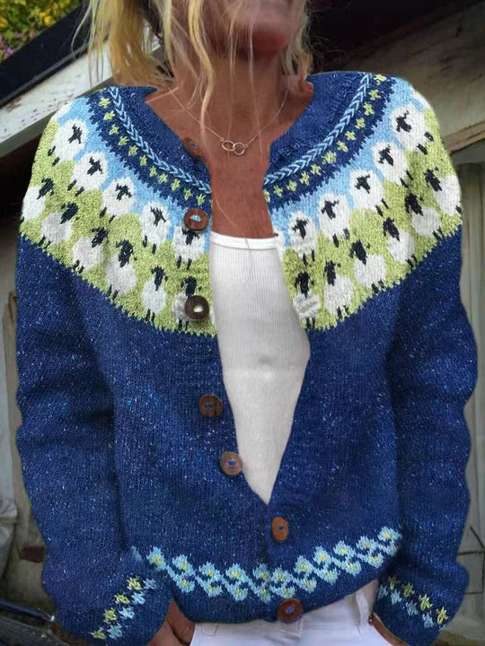 Sophie | Vintage Islandzki Sweter z Wełny