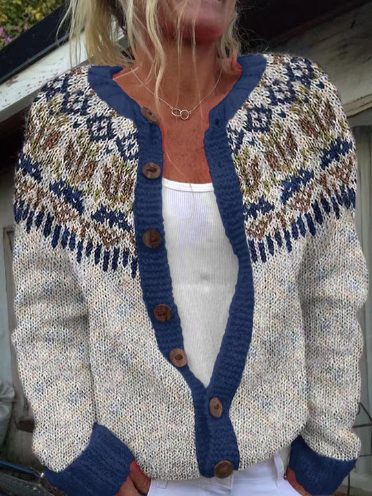 Hailey | Vintage Islandzki Kardigan z Wełny