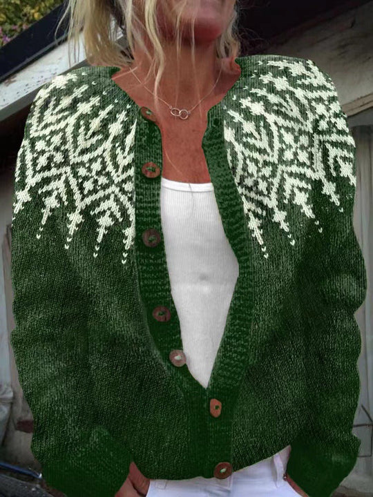 Brienne | Vintage Islandzki Sweter z Wełny