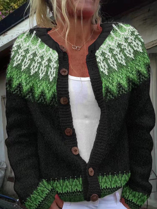 Sadie | Vintage Islandzki Sweter z Wełny