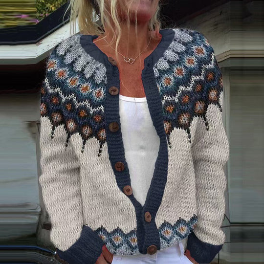 Kylie | Vintage Islandzki Sweter z Wełny