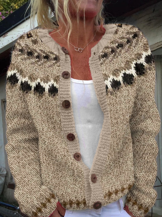 Aubree | Vintage Islandzki Sweter z Wełny