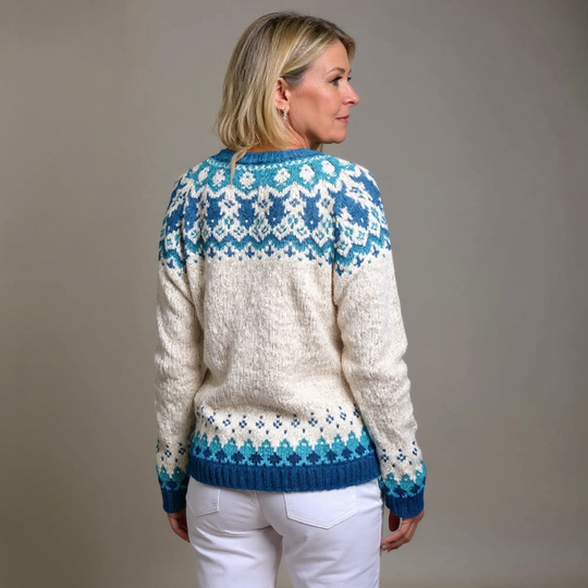 Eva | Vintage Islandzki Sweter z Wełny