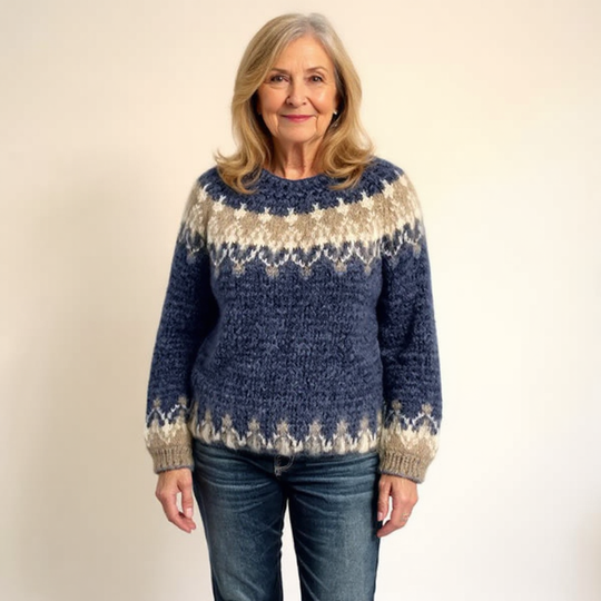 Samantha | Vintage Islandzki Sweter Wełniany