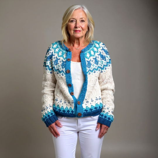 Eva | Vintage Islandzki Sweter z Wełny