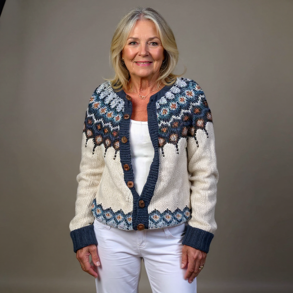 Kylie | Vintage Islandzki Sweter z Wełny