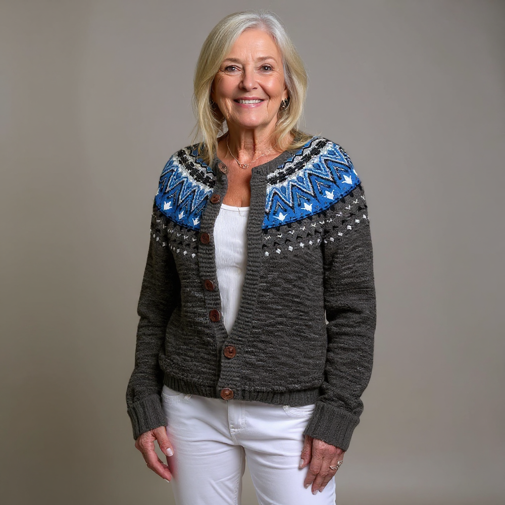 Jade | Vintage Islandzki Sweter z Wełny
