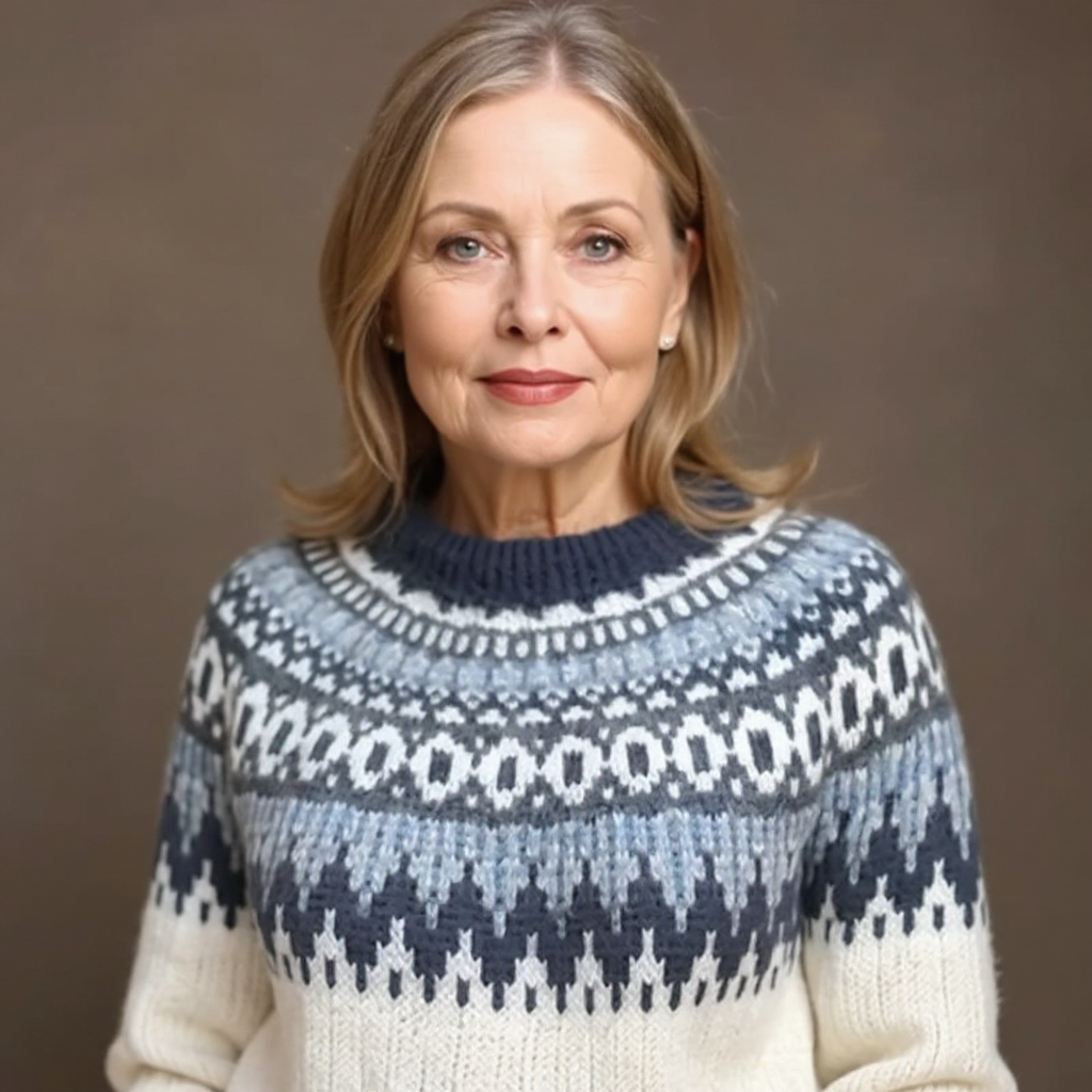 Maecey | Vintage Islandzki Sweter Wełniany