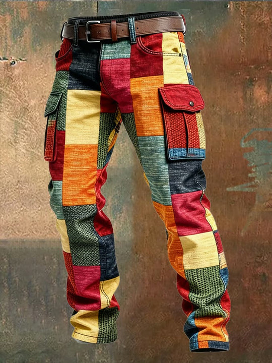 Brenvick – Spodnie cargo patchworkowe